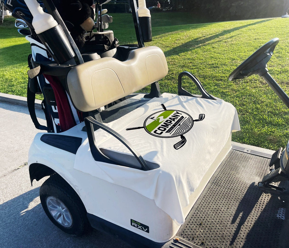 Custom Photo Golf Cart Seat Cover, Personalized Monogram Design
