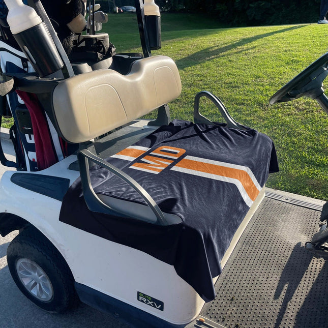 Monogram Personalization Name  Design Premium Cloth Golf Cart Seat Cover