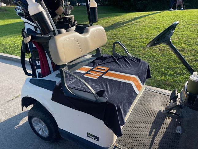 Monogram Personalization Name  Design Premium Cloth Golf Cart Seat Cover