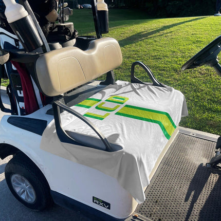 Monogram Personalization Name  Design Premium Cloth Golf Cart Seat Cover - CustomCooper