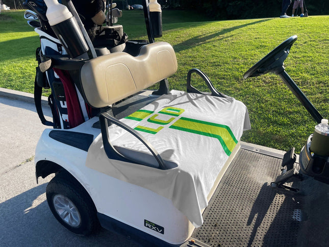 Monogram Personalization Name  Design Premium Cloth Golf Cart Seat Cover