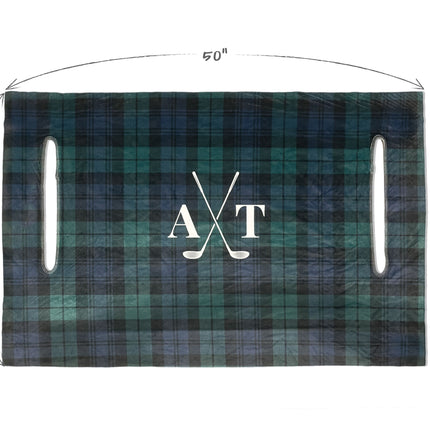 Monogram Personalization Name  Design Premium Cloth Golf Cart Seat Cover - CustomCooper