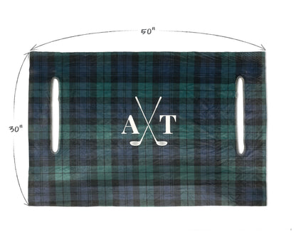 Monogram Personalization Name  Design Premium Cloth Golf Cart Seat Cover