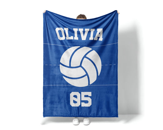 Personalized Sports Blanket: Custom Name, Team Colors, Minky Fleece
