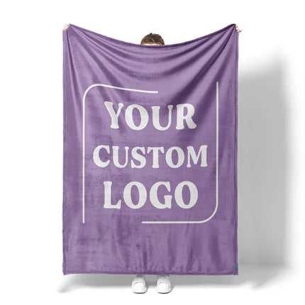 Custom Logo Blanket: Personalized Corporate Gift, Minky or Sherpa
