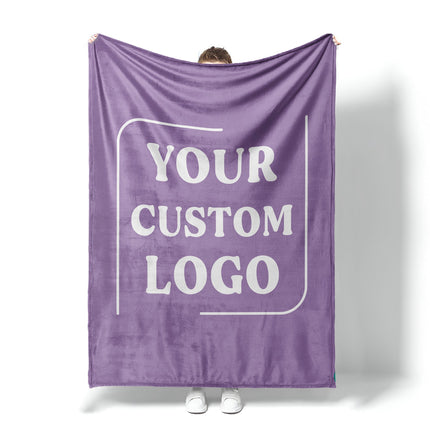 Custom Logo Blanket: Personalized Corporate Gift, Minky or Sherpa