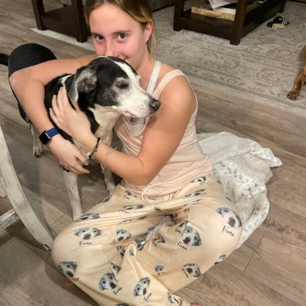 Custom Pet Portrait Pajama pants Using Pet Photo + Name - CustomCooper