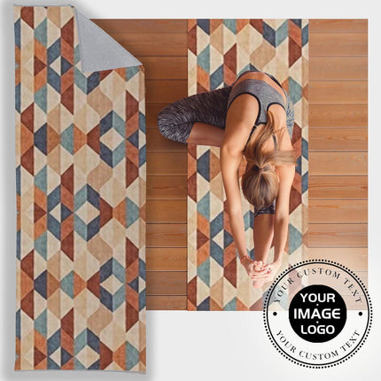 Personalized Custom Design Yoga Mat Towel: Custom 24" x 68" Cotton Blend
