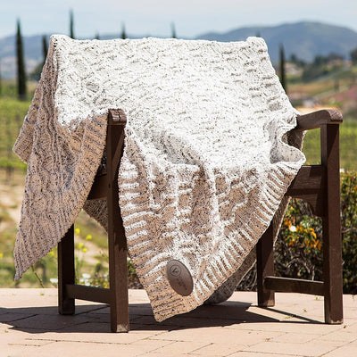 Cable Knit Throw Blanket, Christmas Hostess Gift Monogrammed Blanket with Custom Name, Corporate Gift New Home Gift for Mom