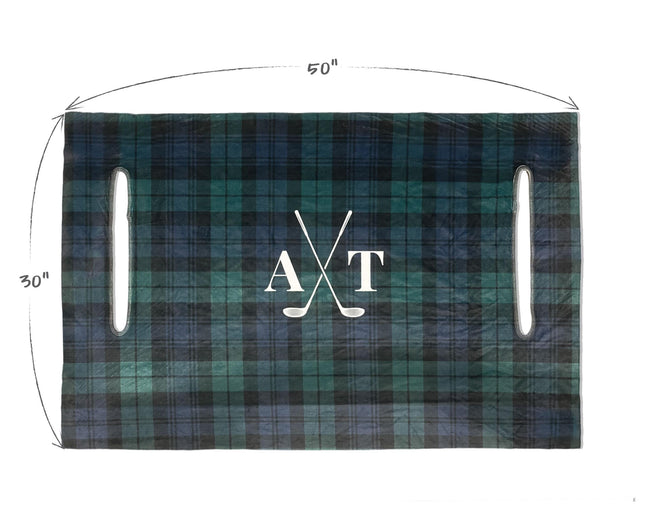 Custom Monogram Golf Cart Seat Cover – Premium Fabric Design