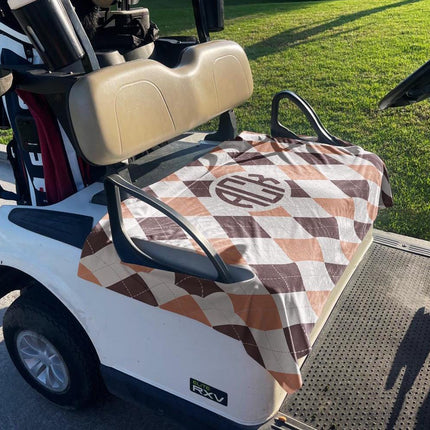 Custom Monogrammed Premium Cloth Golf Cart Seat Cover Christmas gift