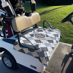 Personalized gifts Custom Monogrammed Premium Cloth Golf Cart Seat Cover - CustomCooper