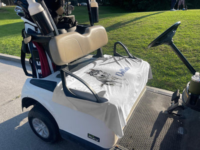 Custom Design Premium Cloth Golf Cart Seat Cover - CustomCooper