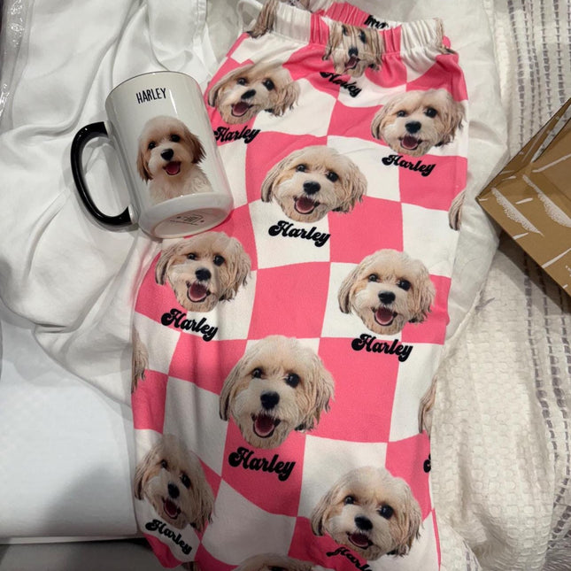 Custom Pet Photo Pajama Pants: Personalized Dog/Cat Gift