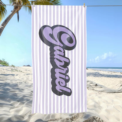 RETRO Multi Style personalized gifts, Beach Towel With Name, Birthday Vacation Gift, girl gift