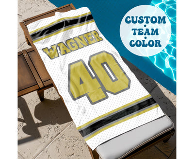 Custom Sports Team LOGO Beach Towel Personalized - CustomCooper