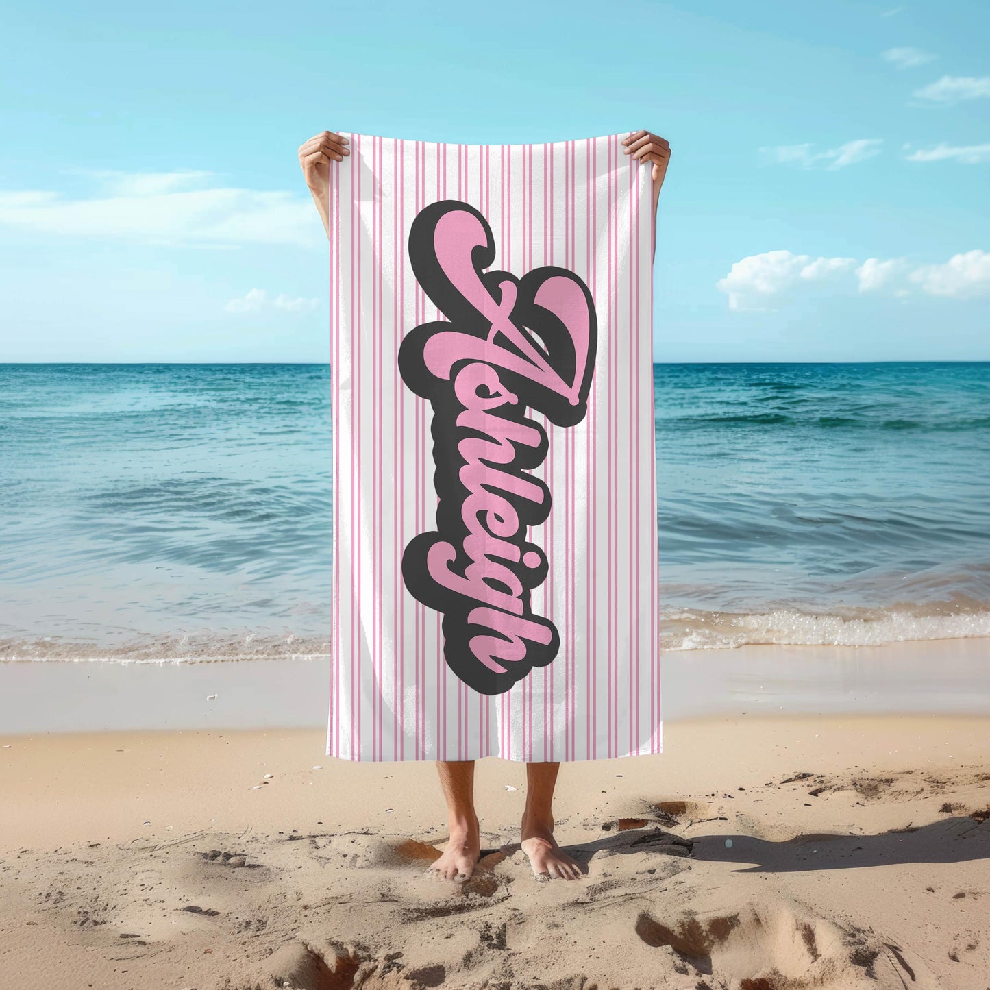 RETRO Multi Style personalized gifts, Beach Towel With Name, Birthday Vacation Gift, girl gift