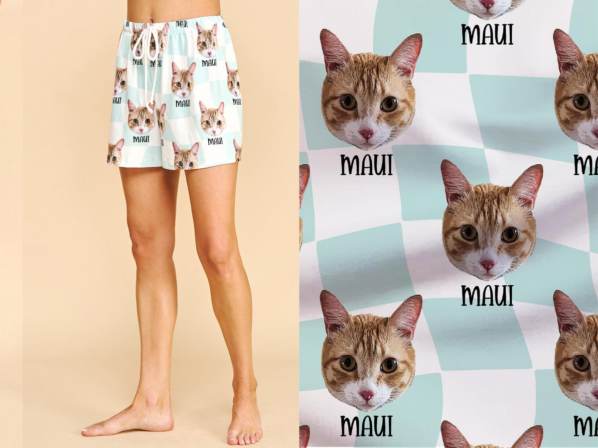 Personalized Pet Photo Pajama, Custom Dog & Cat Portrait PJs, Family Matching Loungewear