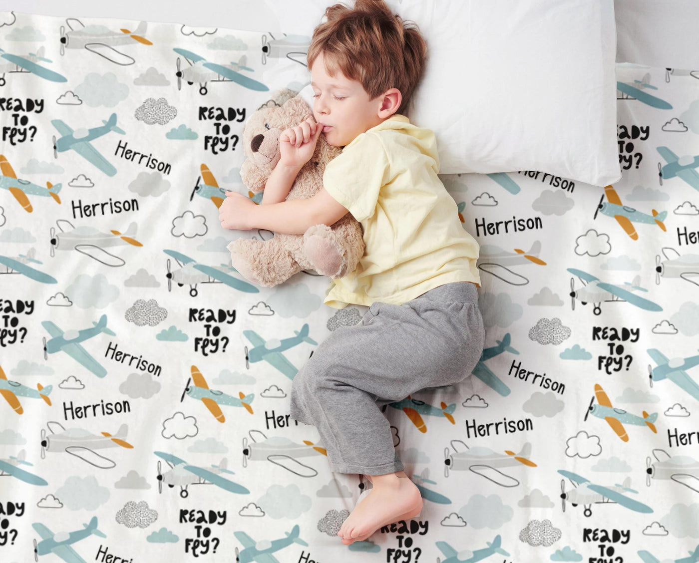 Personalized Kids Retro Blanket Minky or Sherpa, Custom Cozy Baby Blanket Boy, Plush Birthday Gift for Children