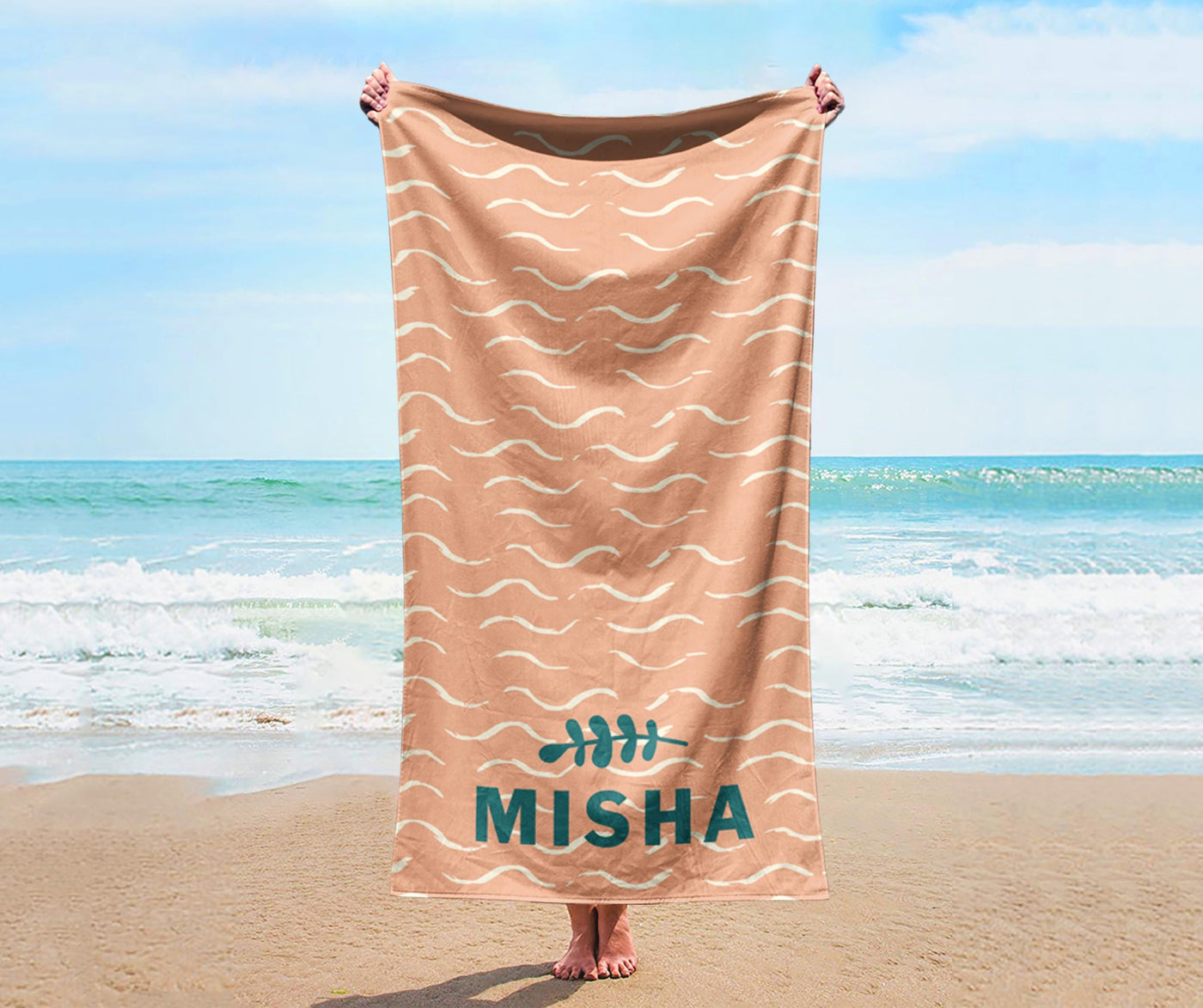 Bold Cool Style Personalized Beach Towel Personalized Name Bath Towel Custom Pool Towel Beach Towel With Name Outside Birthday Vacation Gift