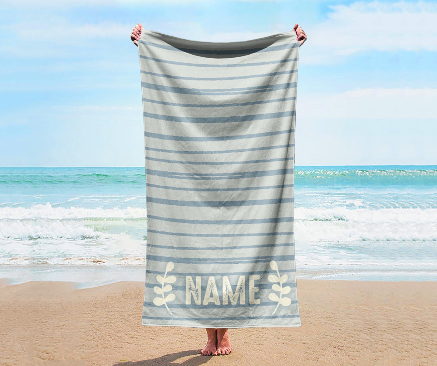Bold Cool Style Personalized Beach Towel Personalized Name Bath Towel Custom Pool Towel Beach Towel With Name Outside Birthday Vacation Gift