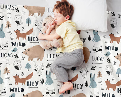 Kids girl Blanket Personalized Minky or Sherpa Baby Blanket Boy, Custom Kids Blanket Birthday Gift Idea