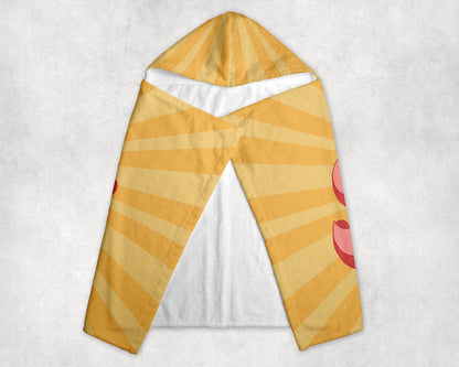 Personalized Kids Hoodie Towel Retro Style Custom Name Bath & Beach Towel Soft Cozy Gift for Kids