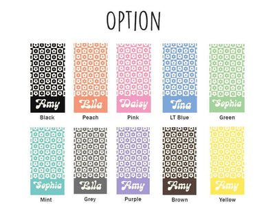 Personalized Retro Style Beach Towel with Name – Custom Patterned Gift for Birthday & Anniversary, Unique Summer Beach Accessory