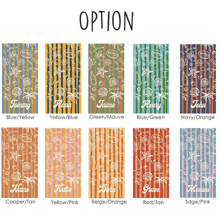 RETRO Stripe Style Personalized Beach Towel Personalized Name Bath Towel, Pool Towel Beach Towel With Name Outside Birthday Vacation Gift