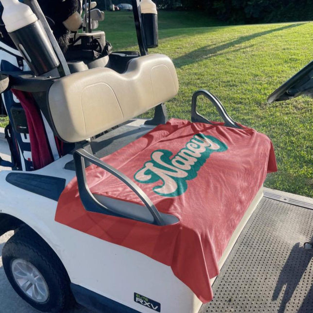 Custom Fabric Golf Cart Seat Cover - Handmade in USA