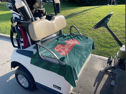 Custom Golf Cart Seat Cover, Fabric, Handmade in USA