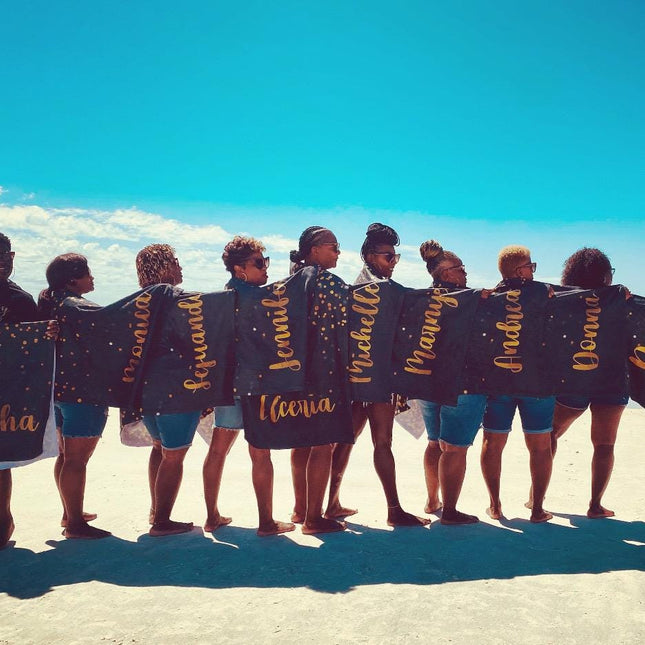 Sparkling Gold Name Personalized Beach Towel Personalized Name Bath Towel Custom Pool Towel Beach Towel With Name Birthday Vacation Gift