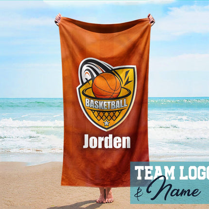 Personalized Beach Towel: Custom Name, Vacation Gift