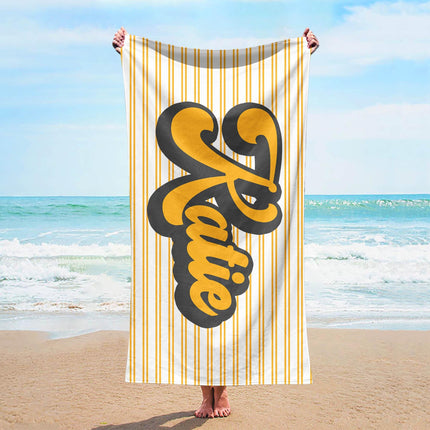 RETRO Multi Style personalized gifts, Beach Towel With Name, Birthday Vacation Gift, girl gift