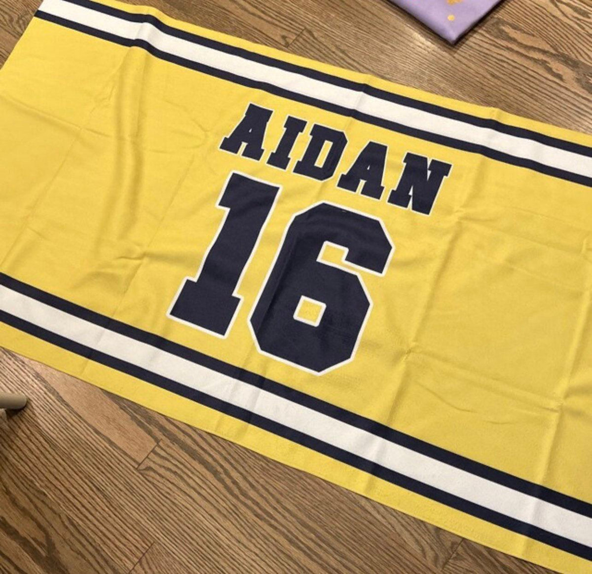 Personalized Sports Beach Towel: Custom Name Bath & Pool Towel
