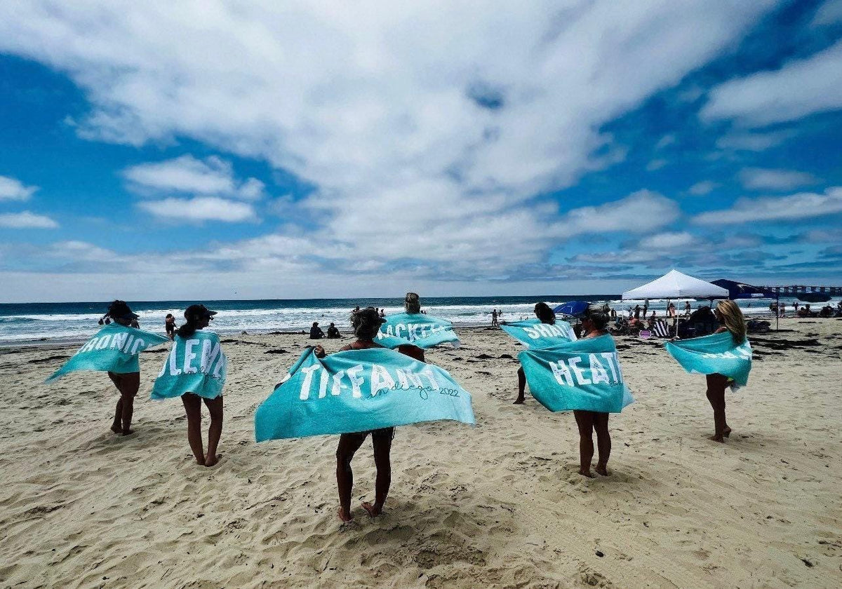 Personalized Name Beach Towel: Bold Font, Custom Pool Towel