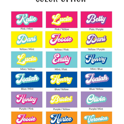 Personalized Retro Beach Towel: Custom Name, Vacation Gift