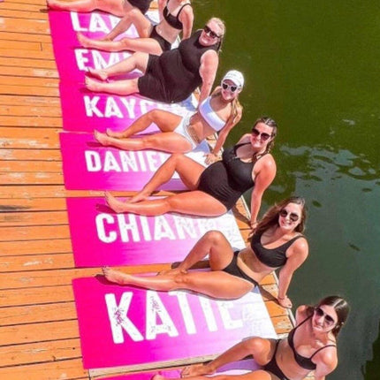 Personalized Beach Towel: Bold Font Custom Name Towel