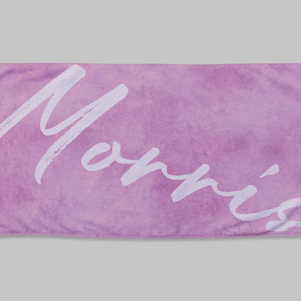 Personalized Watercolor Beach Towel: Custom Name Script - 30x60