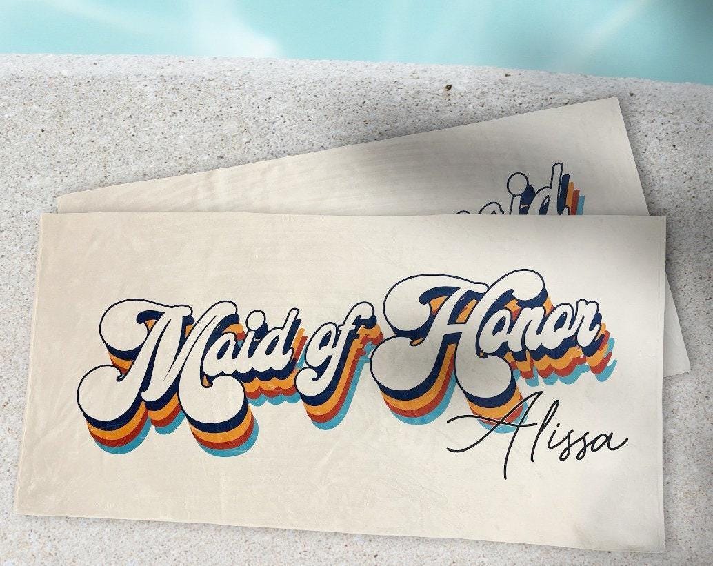 Personalized Beach Towel: Mr. & Mrs. Newlywed Gift