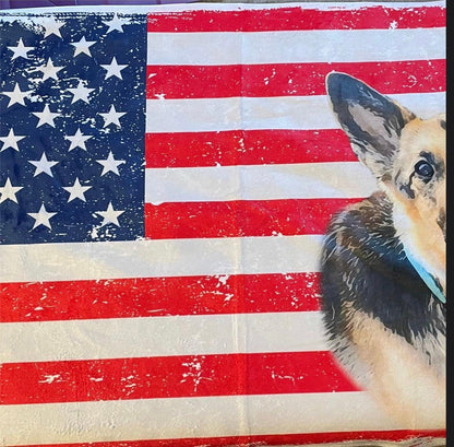 Custom Pet Portrait Beach Towel: Personalized Dog Photo Blanket