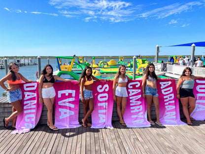 Personalized Beach Towel: Bold Font Custom Name Pool Towel