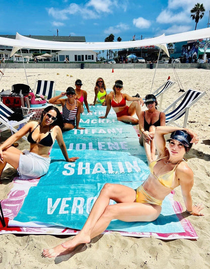 Personalized Beach Towel: Bold Font Custom Name Pool Towel