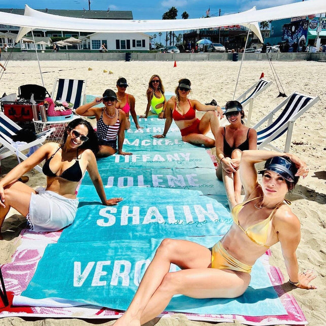 Personalized Beach Towel: Bold Font Custom Name Pool Towel