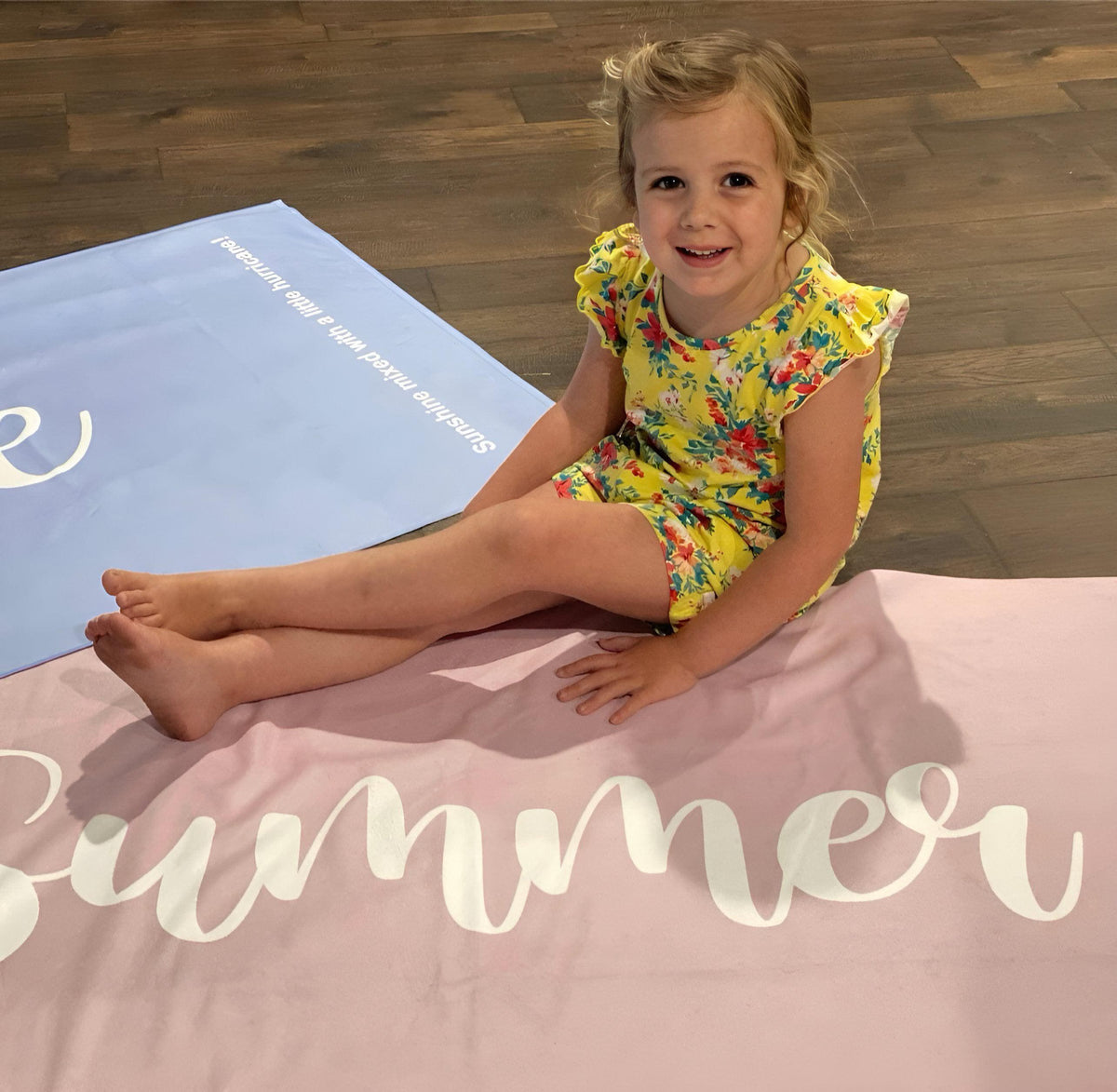 Personalized Script Beach Towel: Custom Name, Vacation Gift