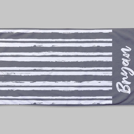 Personalized Script Line Beach Towel: Custom Name Pool Towel