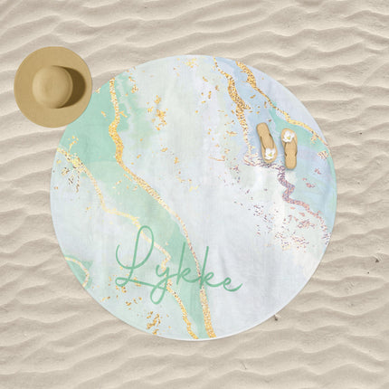 Personalized Gradient Beach Towel: Custom Name Pool Towel