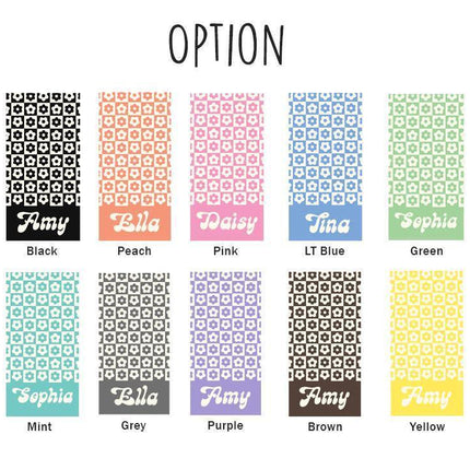 Personalized Retro Beach Towel: Custom Name Gift
