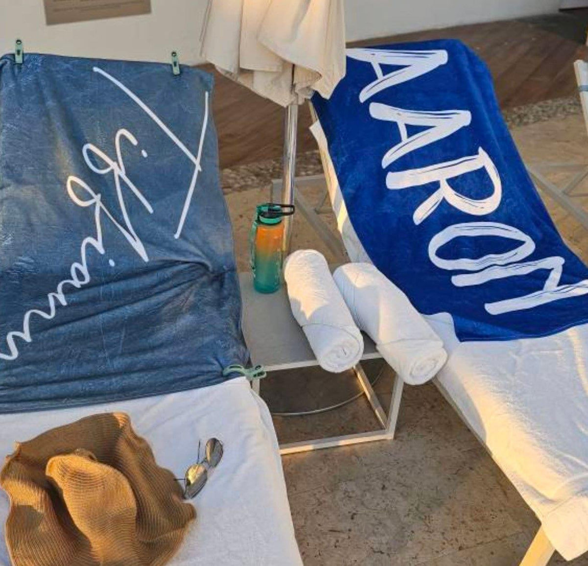 Personalized Beach Towel: Custom Name, Bold Font, Vacation Gift