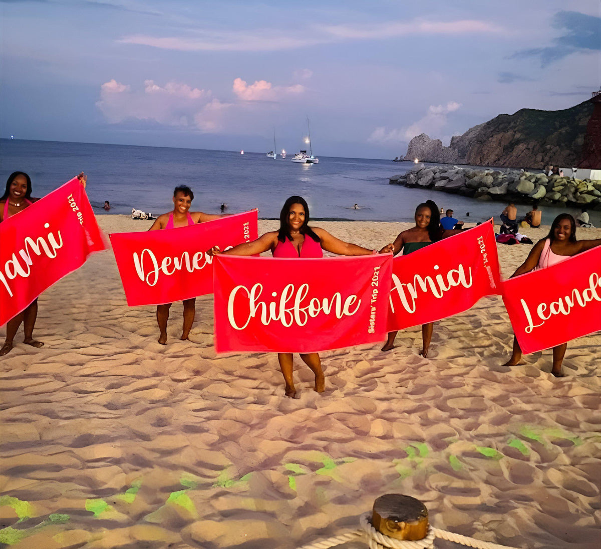 Personalized Script Name Beach Towel: Custom Vacation Gift